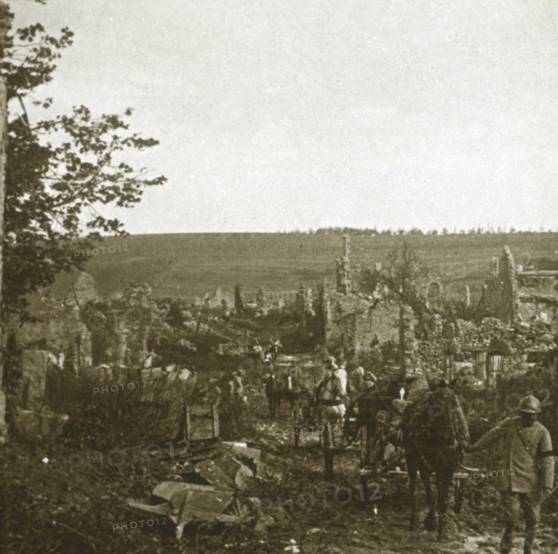 Convoy, Les Éparges, northern France, c1914-c1918.  Artist: Unknown.
