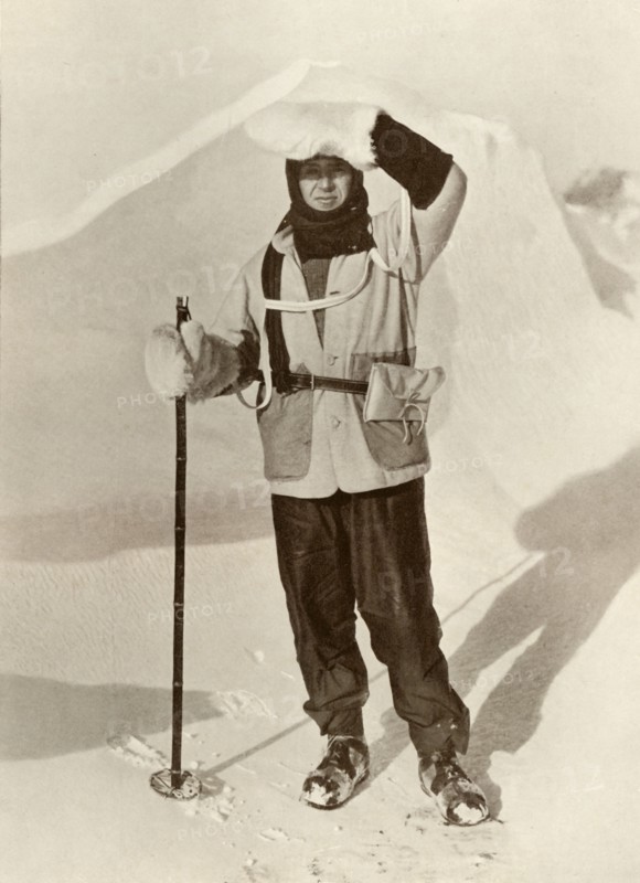 'Captain Scott Wearing The Wallet in Which He Carried His Sledging Journals', c1910-1911, (1913). Artist: Herbert Ponting.
