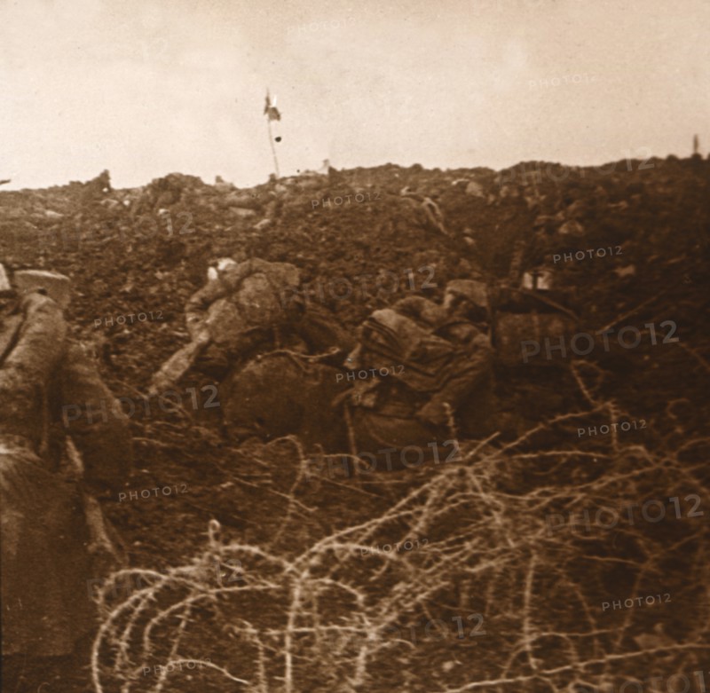 Attack, Les Éparges, northern France, 1915. Artist: Unknown.
