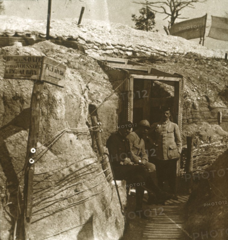 Trenches, Champagne, northern France, c1914-c1918. Artist: Unknown.