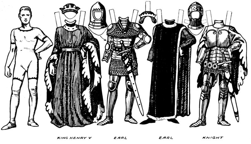 'Costumes of Men and Women as Worn in the Period When Henry V Reigned', c1934. Artist: Unknown.