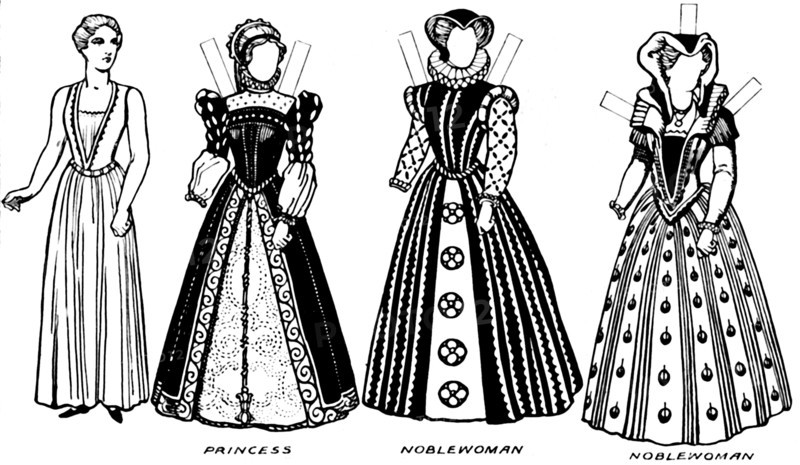 'The Gallery of Costume: Dresses Worn in the Days When Queen Mary Reigned', c1934. Artist: Unknown.