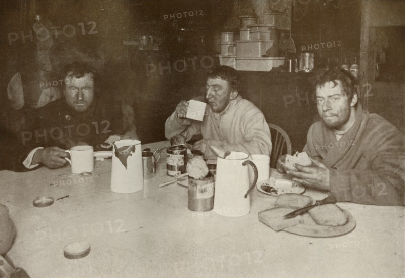 'Wilson, Bowers, and Cherry-Garrard on Their Return from Cape Crozier', 1 August 1911, (1913). Artist: Herbert Ponting.