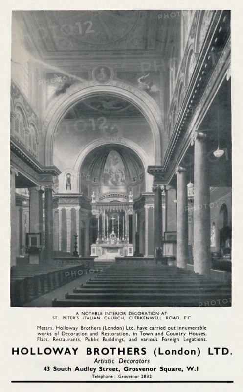 'A Notable Interior Decoration at St. Peter's Italian Church', 1933. Artist: Unknown.