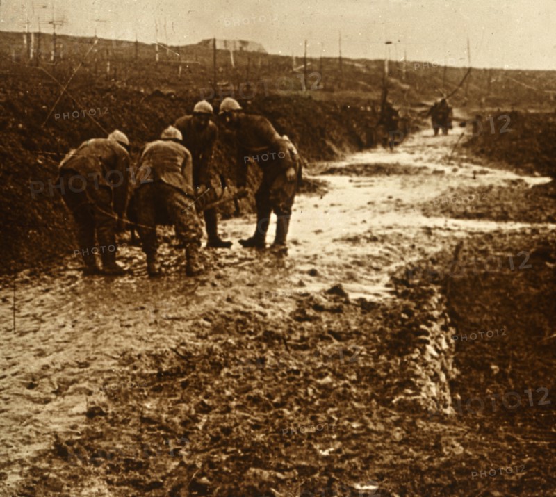 French soldiers, Froideterre, France, c1914-c1918. Artist: Unknown.
