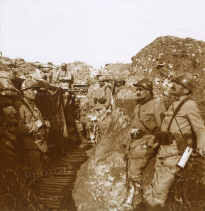 Fighting unit, Ville-sur-Tourbe, northern France, c1914-c1918. Artist: Unknown.