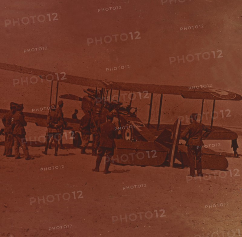 Broken down British plane, c1914-c1918.  Artist: Unknown.