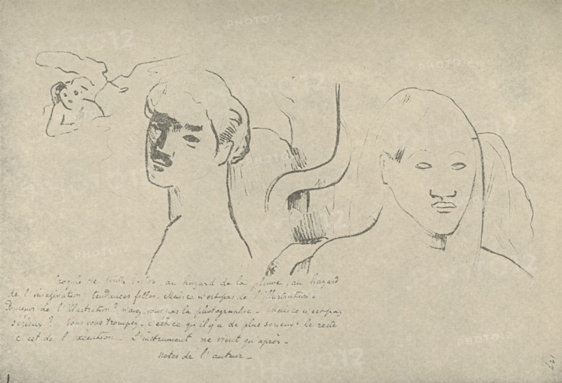 'Sketches of All Sorts, Random Ventures of My Pen and My Imagination, Stray Fancies, But This Is Not Artist: Paul Gauguin.