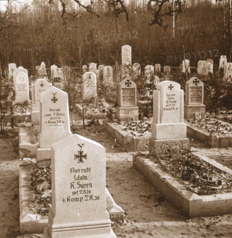 German cemetery, Carlepont, Northern France, c1914-c1918. Artist: Unknown.