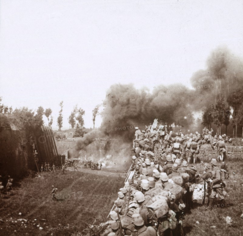 The taking of Bezonvaux by the Germans, Verdun, northern France, c1916-c1918.  Artist: Unknown.