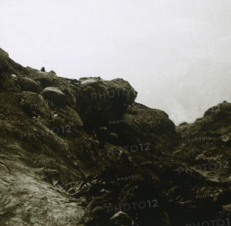 German trench, Combles, Northern France, c1914-c1918. Artist: Unknown.
