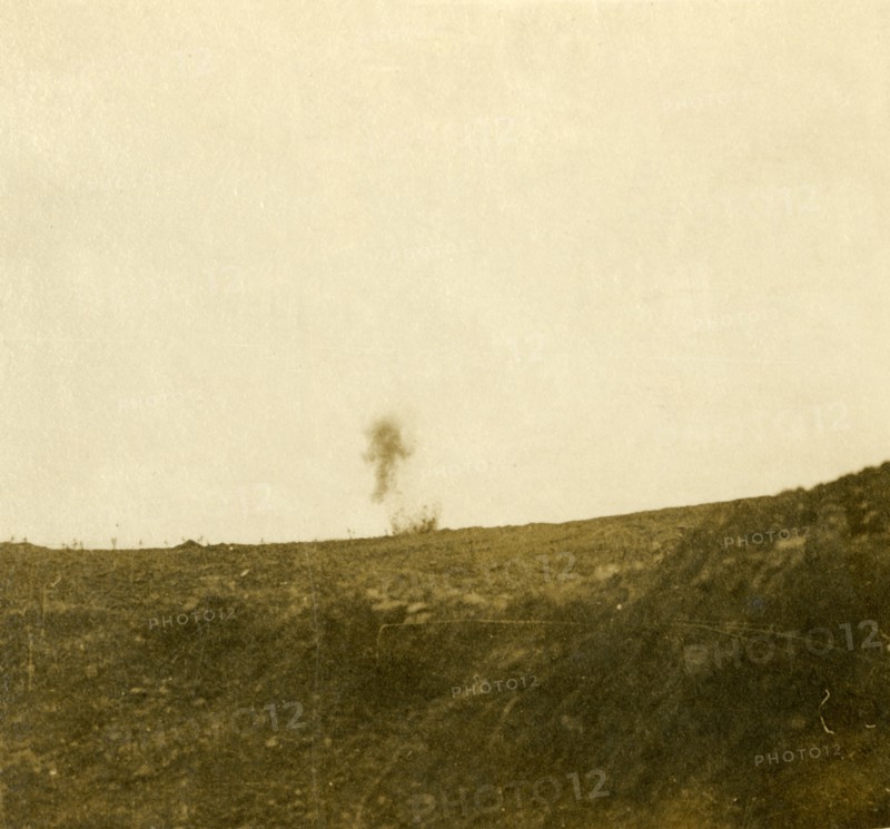 Bomb exploding, c1914-c1918. Artist: Unknown.