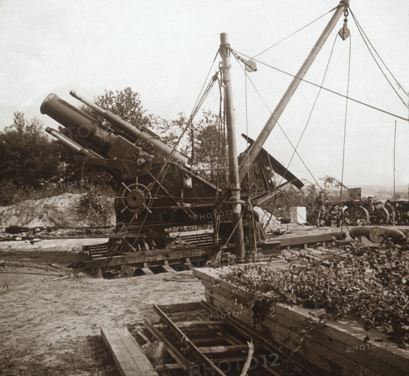 220 mortar, Genicourt, northern France, c1914-c1918. Artist: Unknown.