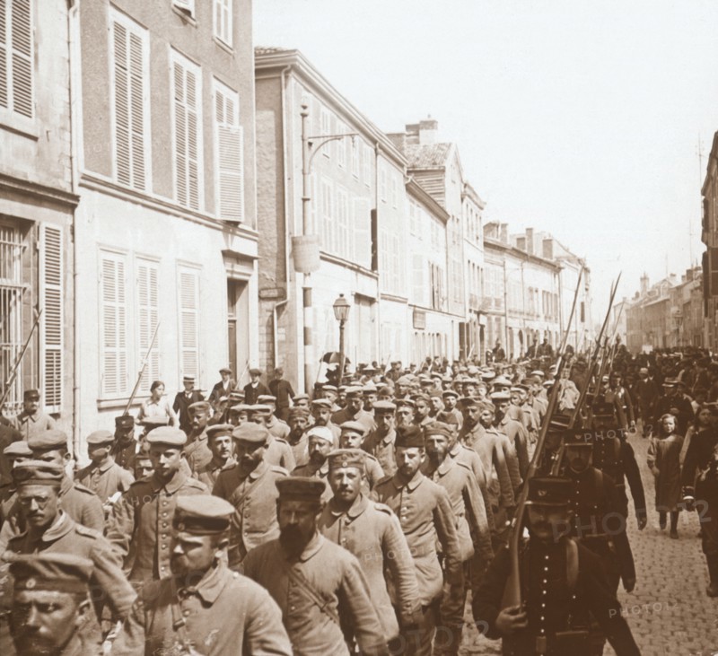 Prisoners, Chalons, northern France, c1914-c1918.  Artist: Unknown.