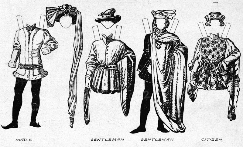 'Costumes of Men and Women as Worn in the Period When Henry V Reigned', c1934. Artist: Unknown.