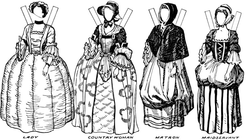 'Gallery of Historic Costume: What People Wore in Early Georgian Days', c1934. Artist: Unknown.