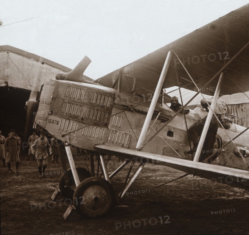 Breguet biplane about to take off, c1914-c1918. Artist: Unknown.