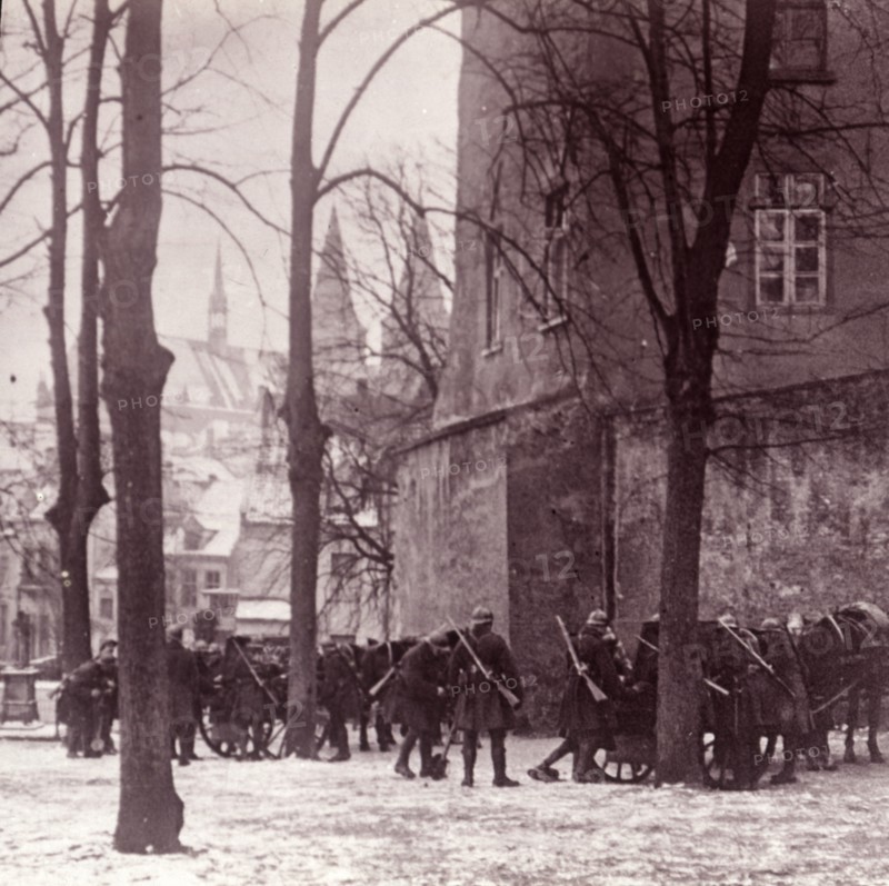 Troops, Aachen, Germany, c1914-c1918. Artist: Unknown.