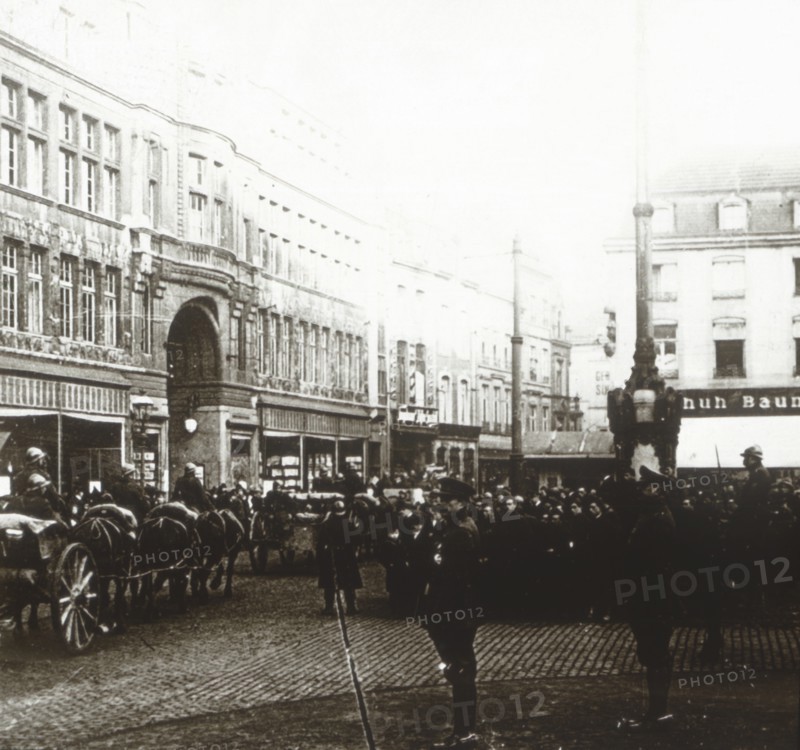 Belgian troops, Aachen, Germany, c1914-c1918. Artist: Unknown.