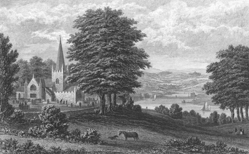 Whippingham Church, Isle of Wight, 1851. Artist: George Brannon.