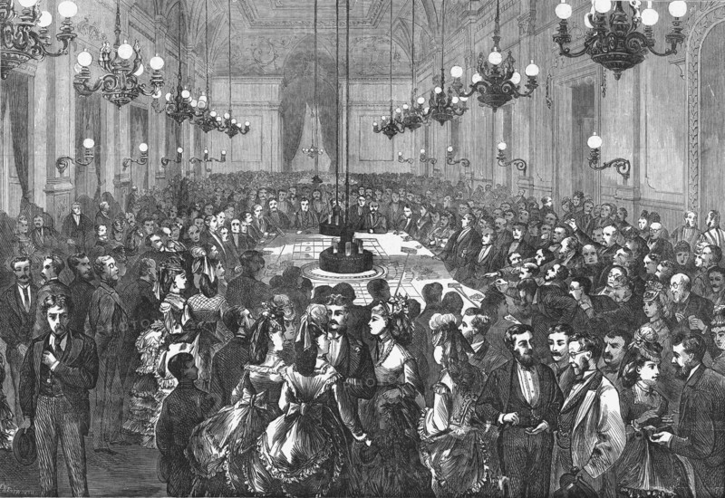 'The Gambling Table at Hombourg', 1871. Artist: F Wentworth.