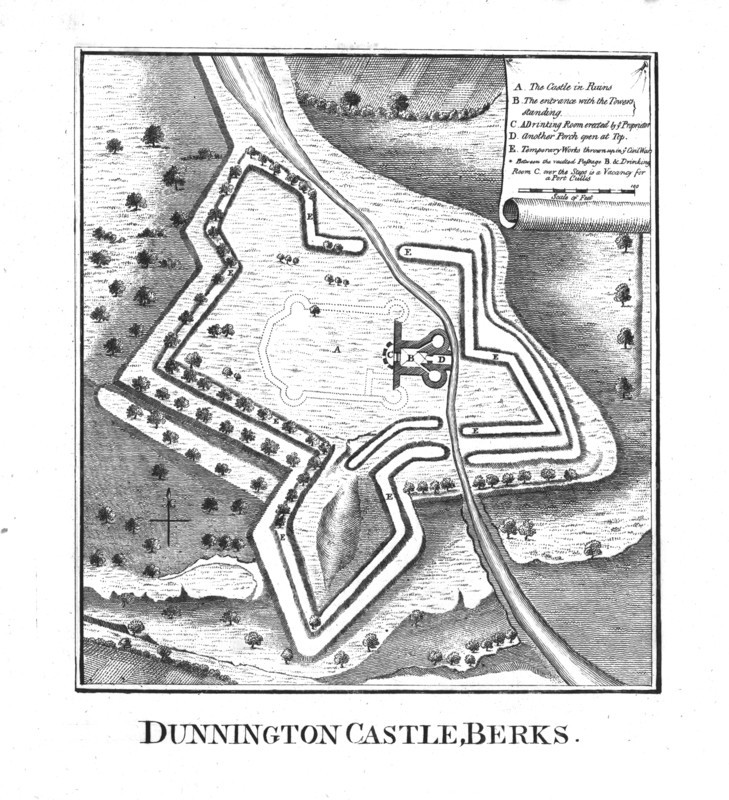 'Dunnington Castle, Berks.', late 18th century. Artist: Unknown.