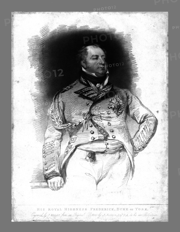 'His Royal Highness Frederick, Duke of York', c1820s. Artist: J Wright.
