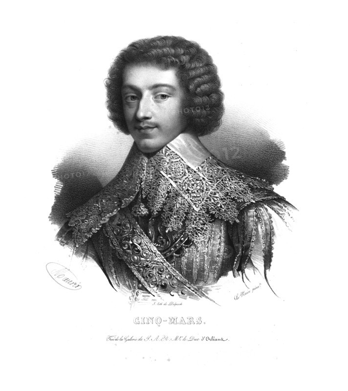 Henri Coiffier de Ruzé, Marquis of Cinq-Mars, (c1820s).  Artist: Maurin.