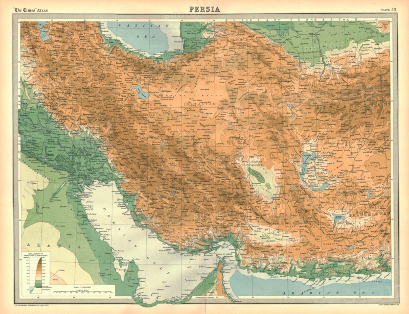 Map of Persia. Artist: Unknown.