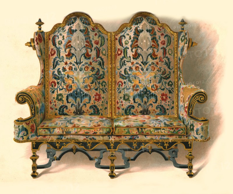 Settee, 1905. Artist: Shirley Slocombe.