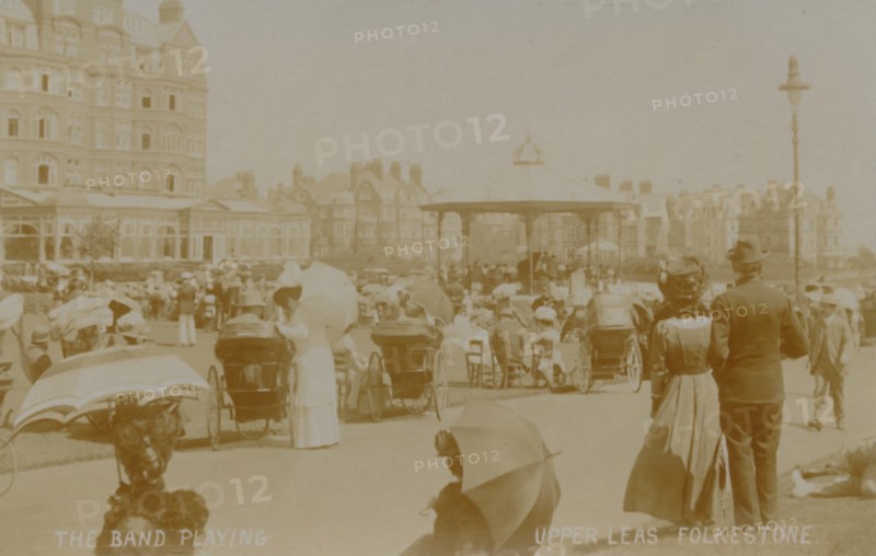 'The Band Playing - Upper Leas, Folkestone', late 19th-early 20th century. Artist: Unknown.