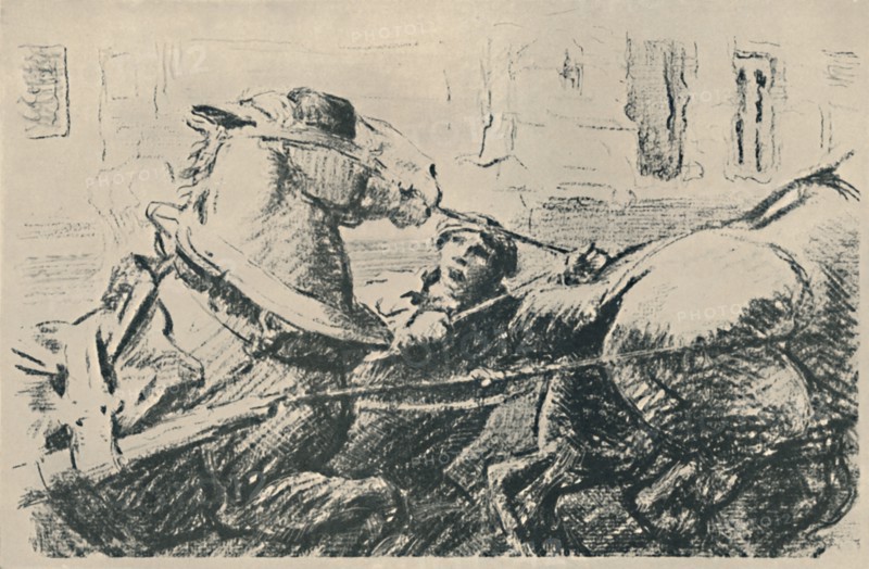 'Percheron Horses', 1919. Artist: Lowes Dalbiac Luard.