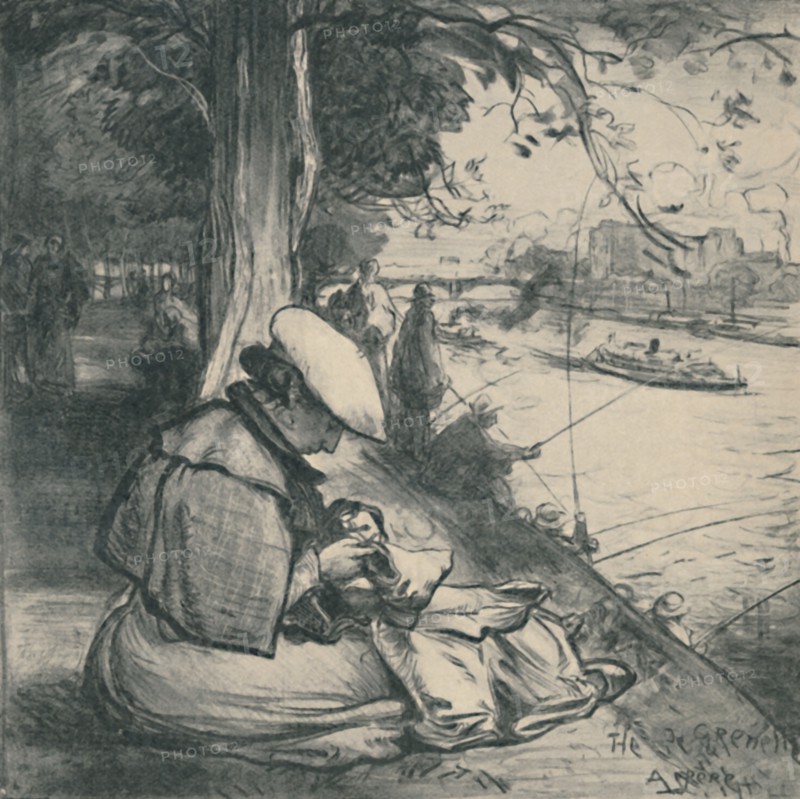 'Île Des Cygnes', c1898, (1919). Artist: Auguste Lepere.