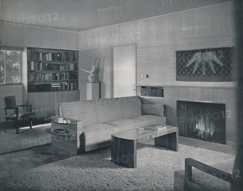 'Living room designed by Honor Easton and Alyne Whalen in a house in Los Angeles', 1942. Artist: Unknown.