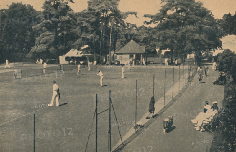 'Hard Tennis Courts, Upper Gardens', 1929. Artist: Unknown.