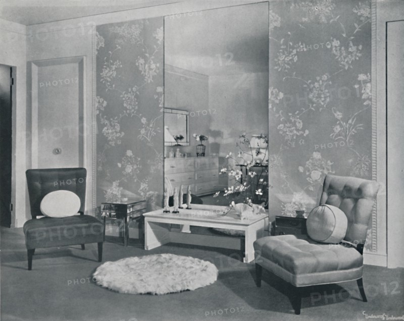 'A modern bedroom inspired by the Chinese', 1942. Artist: Unknown.