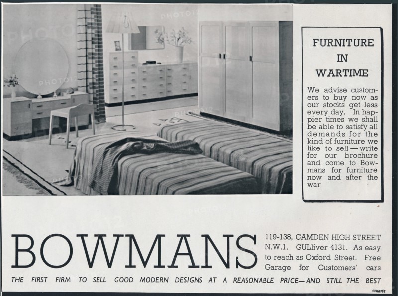 Bowmans advertisement, 1942. Artist: Unknown.