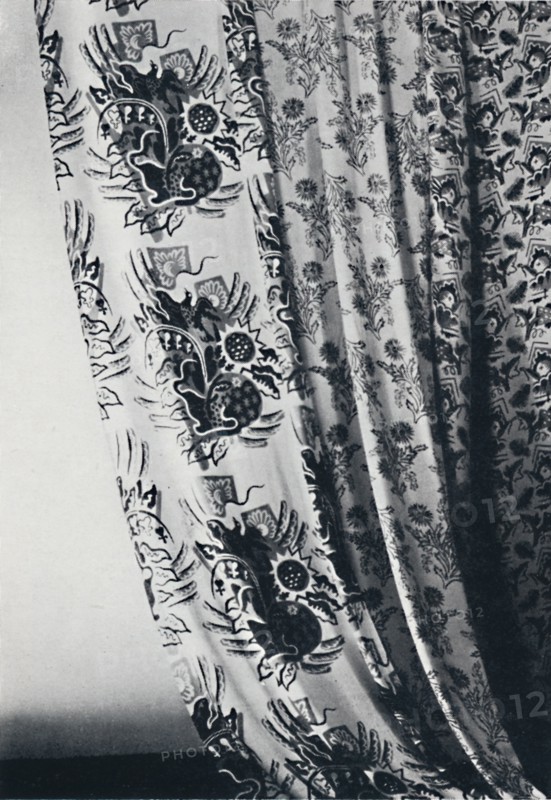 'Atelje Miln - A group of block-printed fabrics from Sweden', 1940. Artist: Unknown.