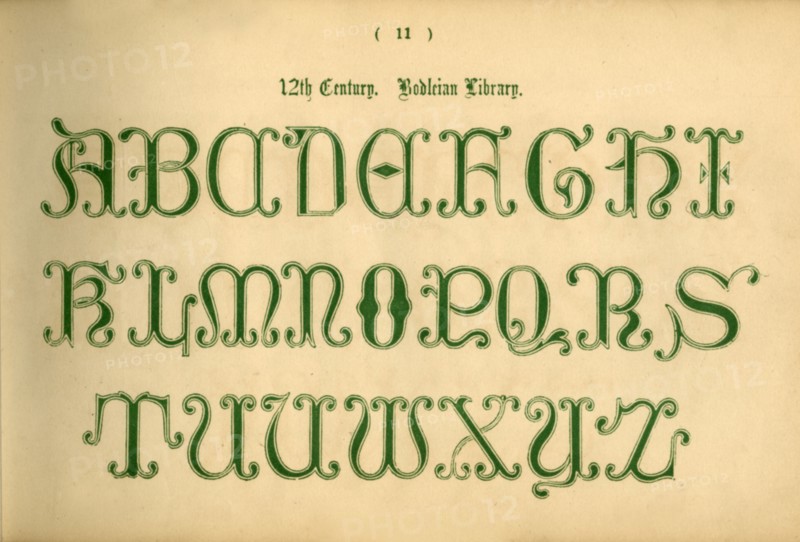 '12th Century. Bodleian Library', 1862. Artist: Unknown.