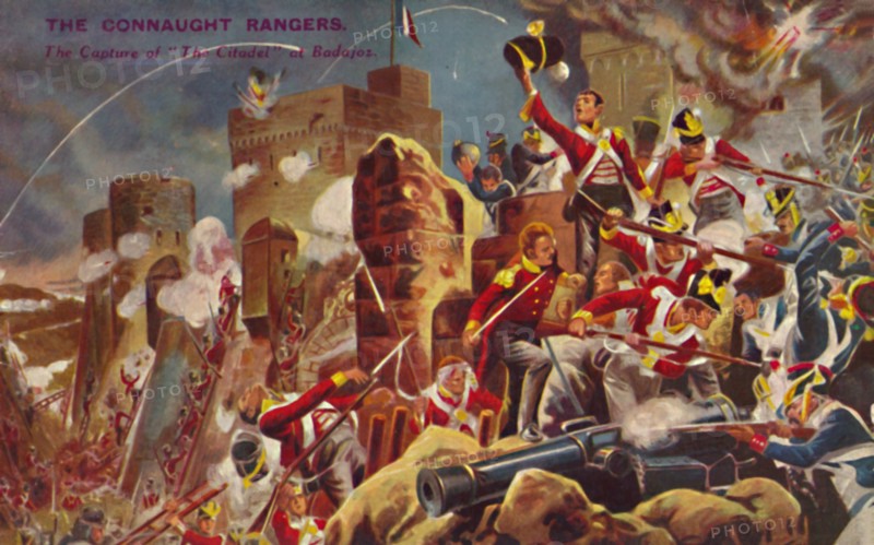 'The Connaught Rangers. The Capture of The Citadel at Badajoz', 1812, (1939). Artist: Unknown.