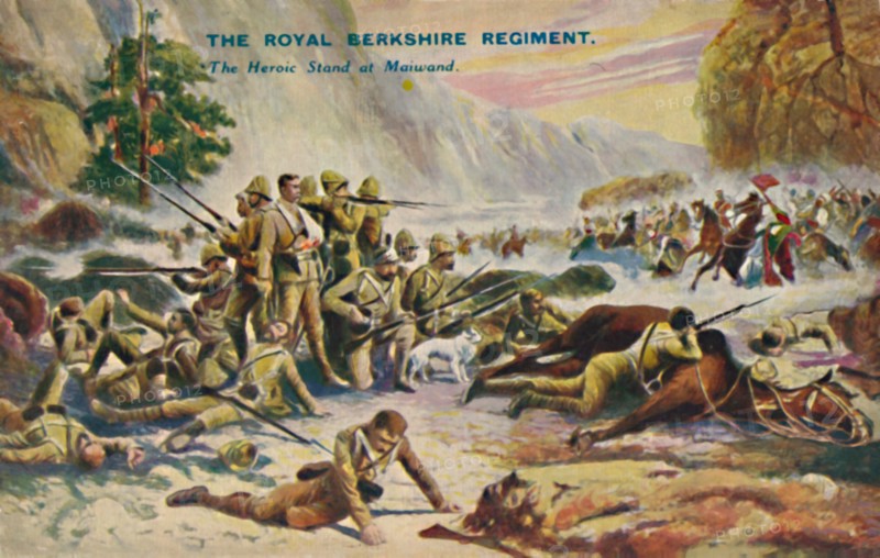'The Royal Berkshire Regiment. The Heroic Stand at Maiwand', 1880, (1939). Artist: Unknown.