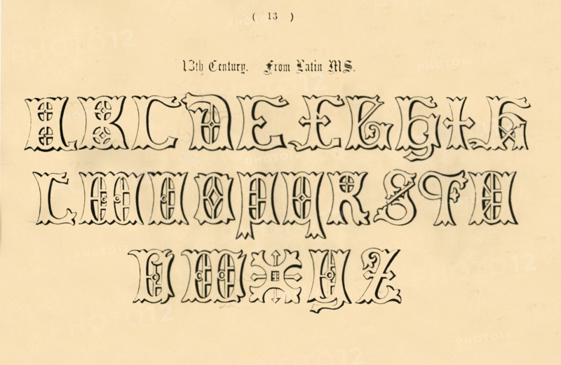 '13th Century. From Latin MS.', 1862. Artist: Unknown.