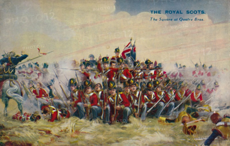 'The Royal Scots. The Square at Quatre Bras', 1815, (1939). Artist: Unknown.