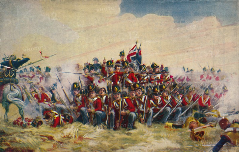 'The Royal Scots. The Square at Quatre Bras', 1815, (1939). Artist: Unknown.