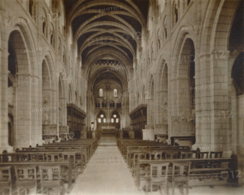 'Buckfast Abbey Church, (Interior)', late 19th-early 20th century. Artist: Unknown.