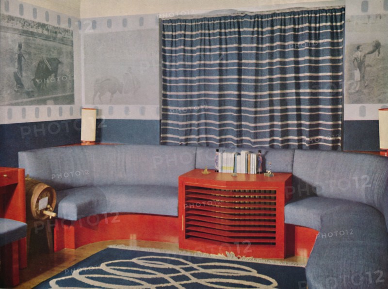 'Games Room - Cocktail Bar in the Earl of Jersey's London house', 1938. Artist: Unknown.