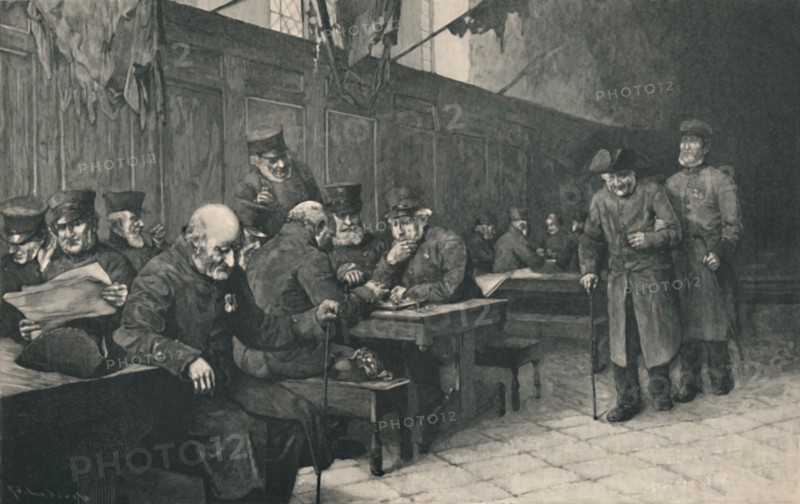 'Chelsea Pensioners', 1886. Artist: MJ Lueders.