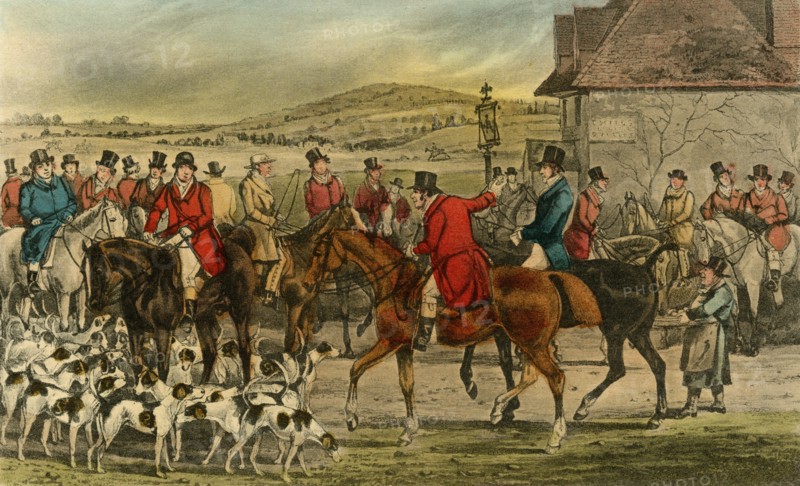 'Mr. Jorrocks introduces the Yorkshireman to the Surrey', 1838. Artist: Henry Thomas Alken.