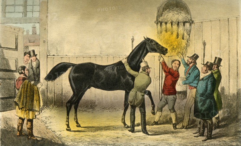'The Baron 'vills his Wet', 1838. Artist: Henry Thomas Alken.