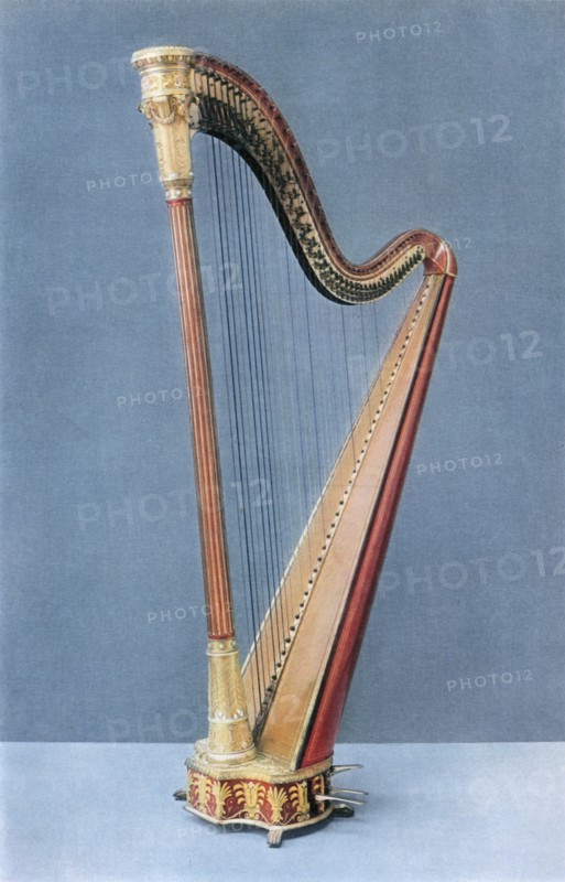 'Double-pedal harp made by Erard Frères, Paris, mid-nineteenth century', 1948. Artist: Unknown.
